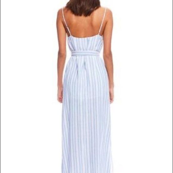 Nwt The Jetset Diaries | Love Like A Sunset Blue Striped Maxi Dress - Picture 12 of 14